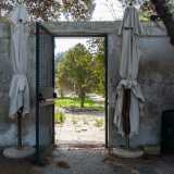 ...che introducono all�area verde retrostante lo stabile, quella che rappresentava la sede estiva del Renoir